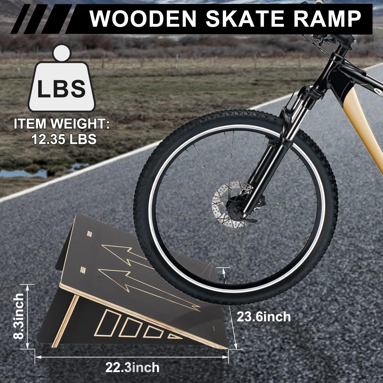 Rampe de skateboard 60 x 56,6 x 21 cm portable pour cour et jardin