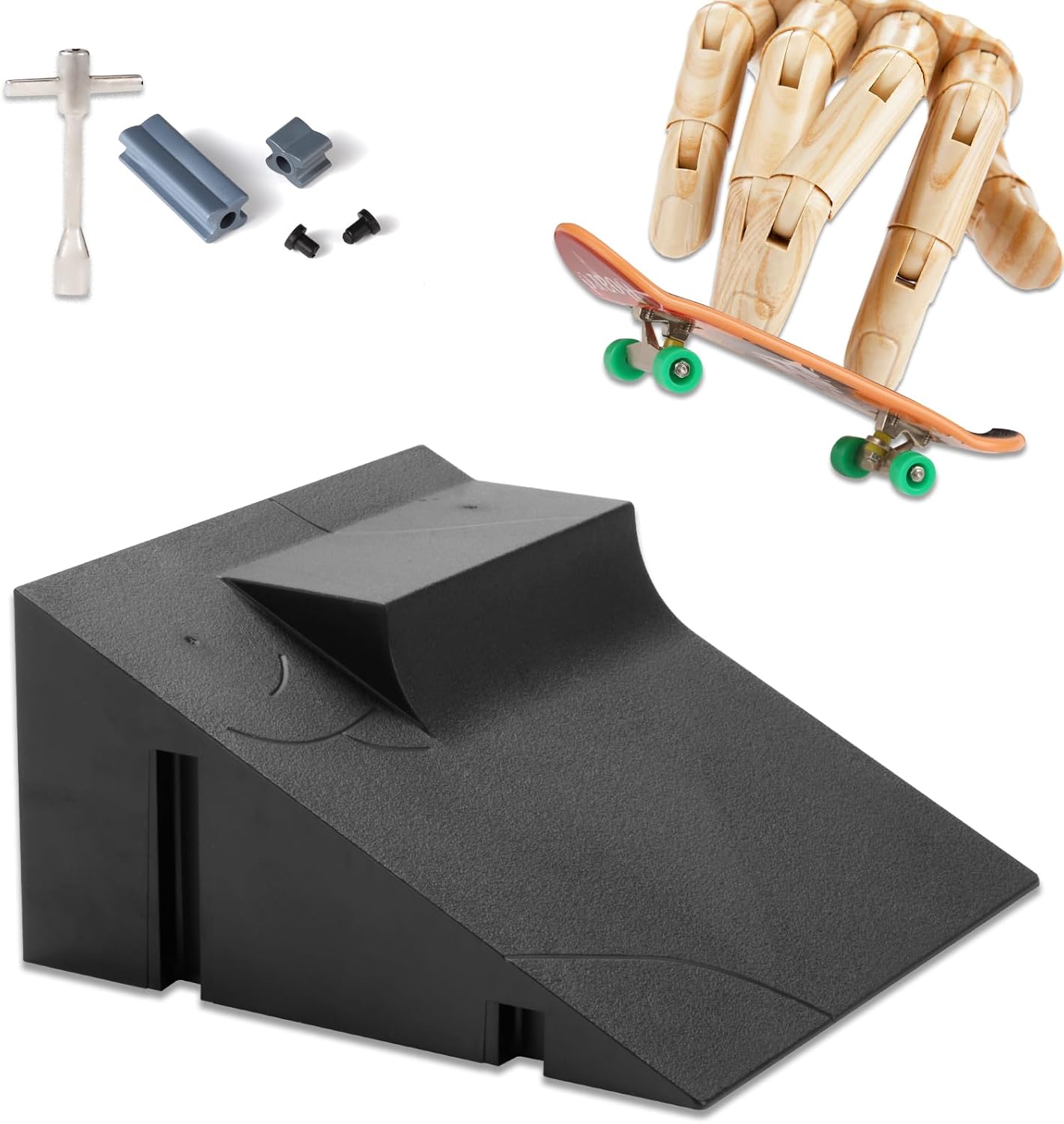 Cyslmuk Finger Skateboard Rampe Set, Mini Finger Skate Park Kit, Rampes de Skatepark, Skate Park