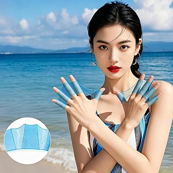 Silicone Webbed Swimming Gloves - Hand Paddles | Swim Training