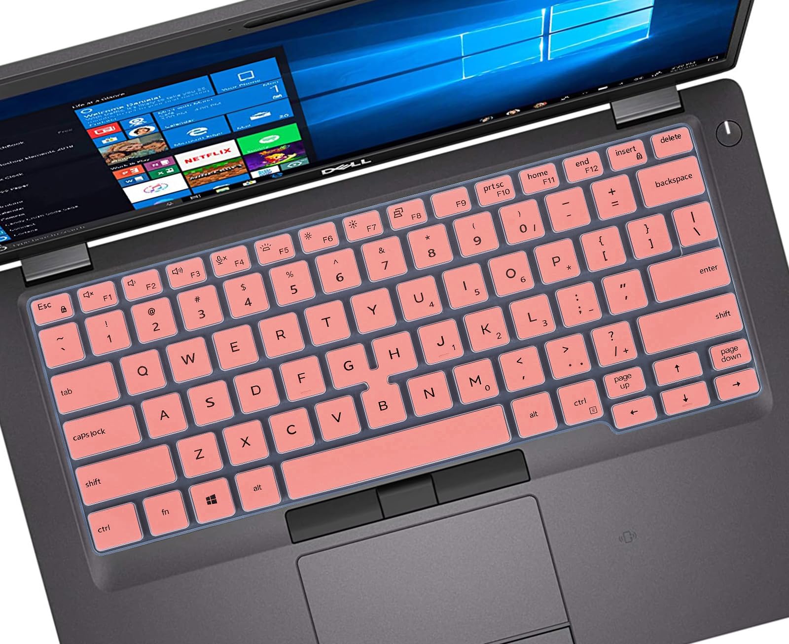 Keyboard Cover for 14" Dell Latitude 5410 5400 5401 5411 Laptop with Pointing, Dell Latitude 7400 14 inch Keyboard Skin Protector,14" Dell Latitude Laptop Accessories-Pink