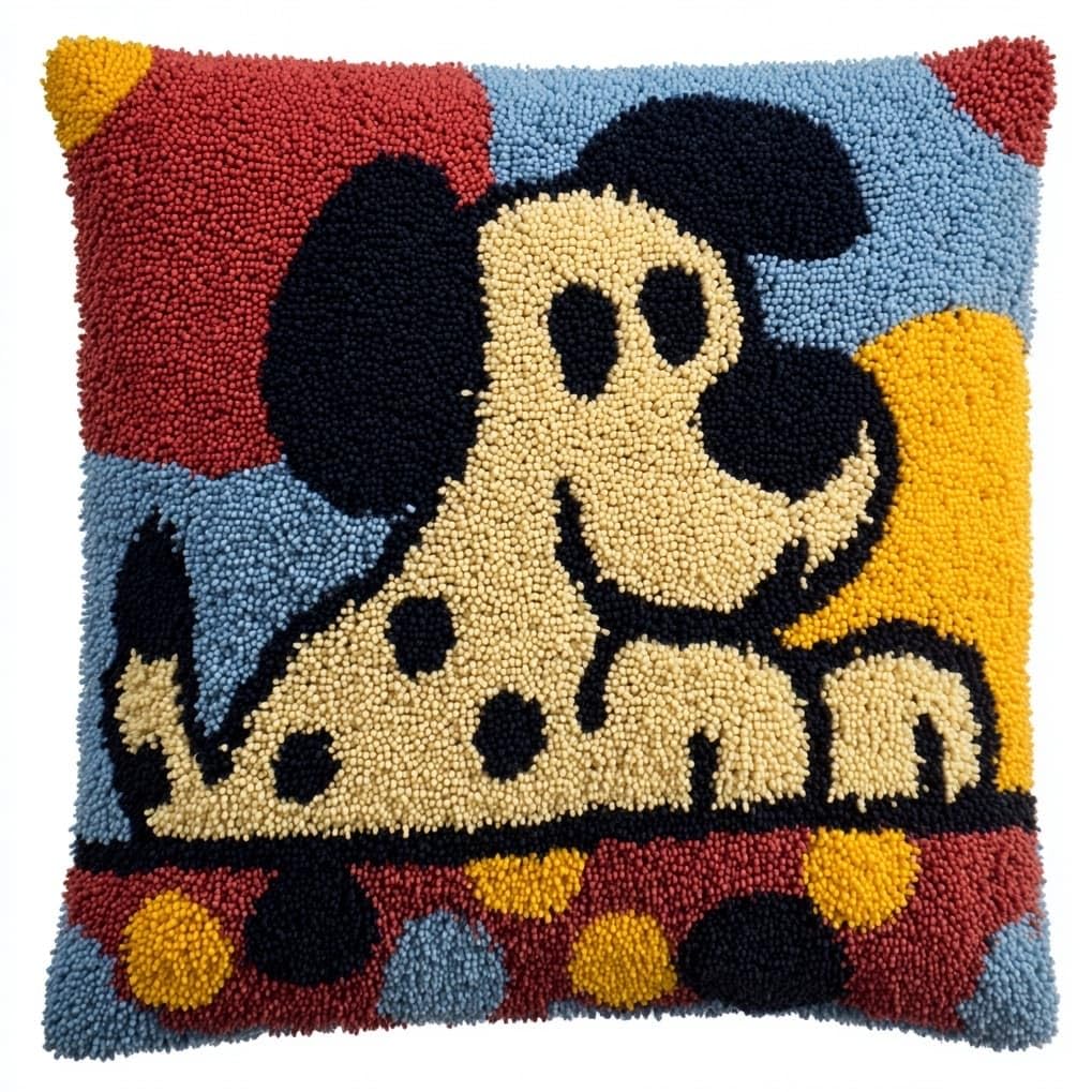 AxiangziK Latch Hook Pillow Kits for Beginners,Cartoon Puppy