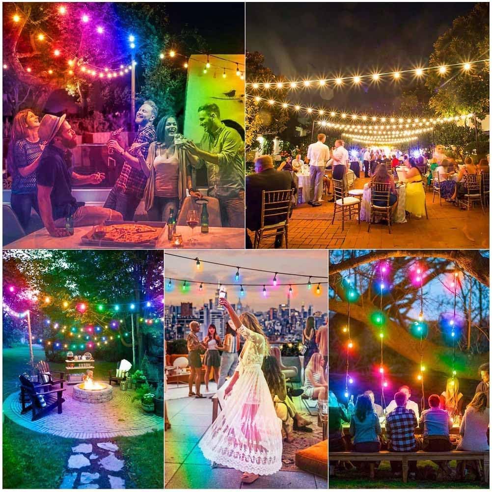 15 Stück S14 LED-Glühbirnen, blaue Weihnachts-Ersatzbirne, 1 W Lichterkette, Vintage-Edison-Kunststoff-Deko-Birne, E26-Sockel, Outdoor-Lichterkette, LED-Filament-Birne für Terrasse