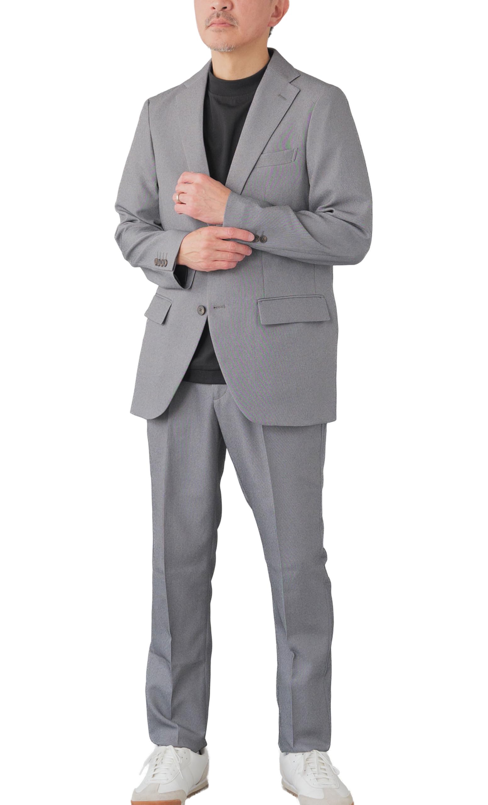 Amazon.co.jp: [ELLE PLANETE] スーツ メンズ セットアップ ストレッチ