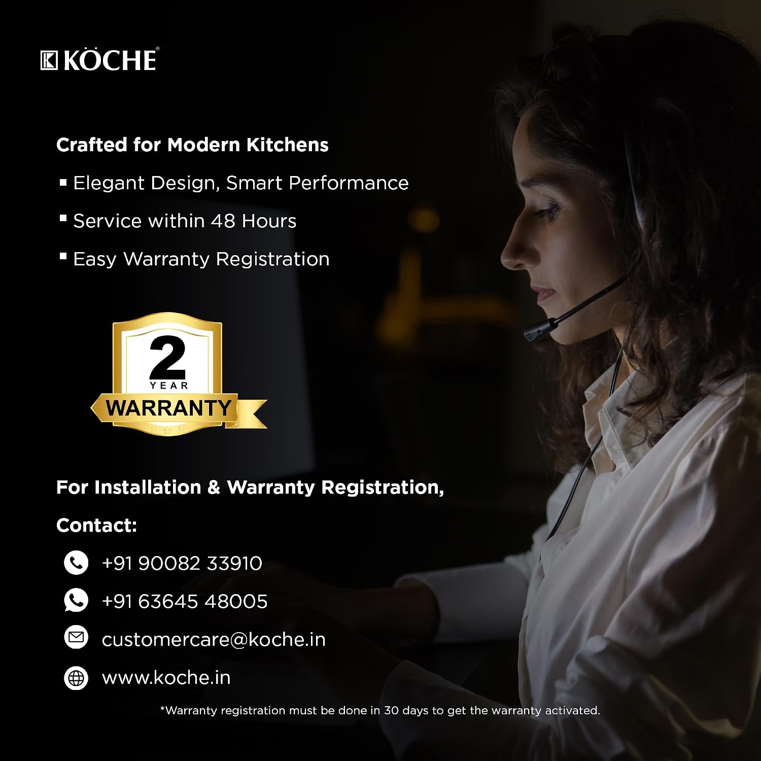 KOCHE Spartek 2B Cooktop - Toughened Glass, High-power Indian Brass Burners gas stove, 360° Revolving Gas Nozzle, Steel Powder-Coated Body, High Thermal Efficiency, 2 Years Warranty(2 Burners)