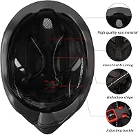 KINGLEAD Kerékpáros Bukósisak Levehető Mágneses Napellenzővel, USB Hátsó Világítással, Állítható Méret 57-62cm, Unisex MTB Sisak - Black 8