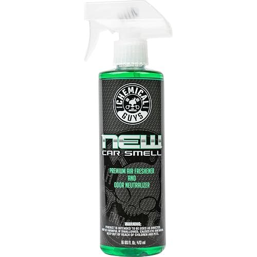 Chemical Guys, New Car Smell Air Freshener & Odor Neutralizer Spray, 16 oz | Refreshes interiors with a new car scent while neutralizing odors, adjustable spray strength for any vehicle