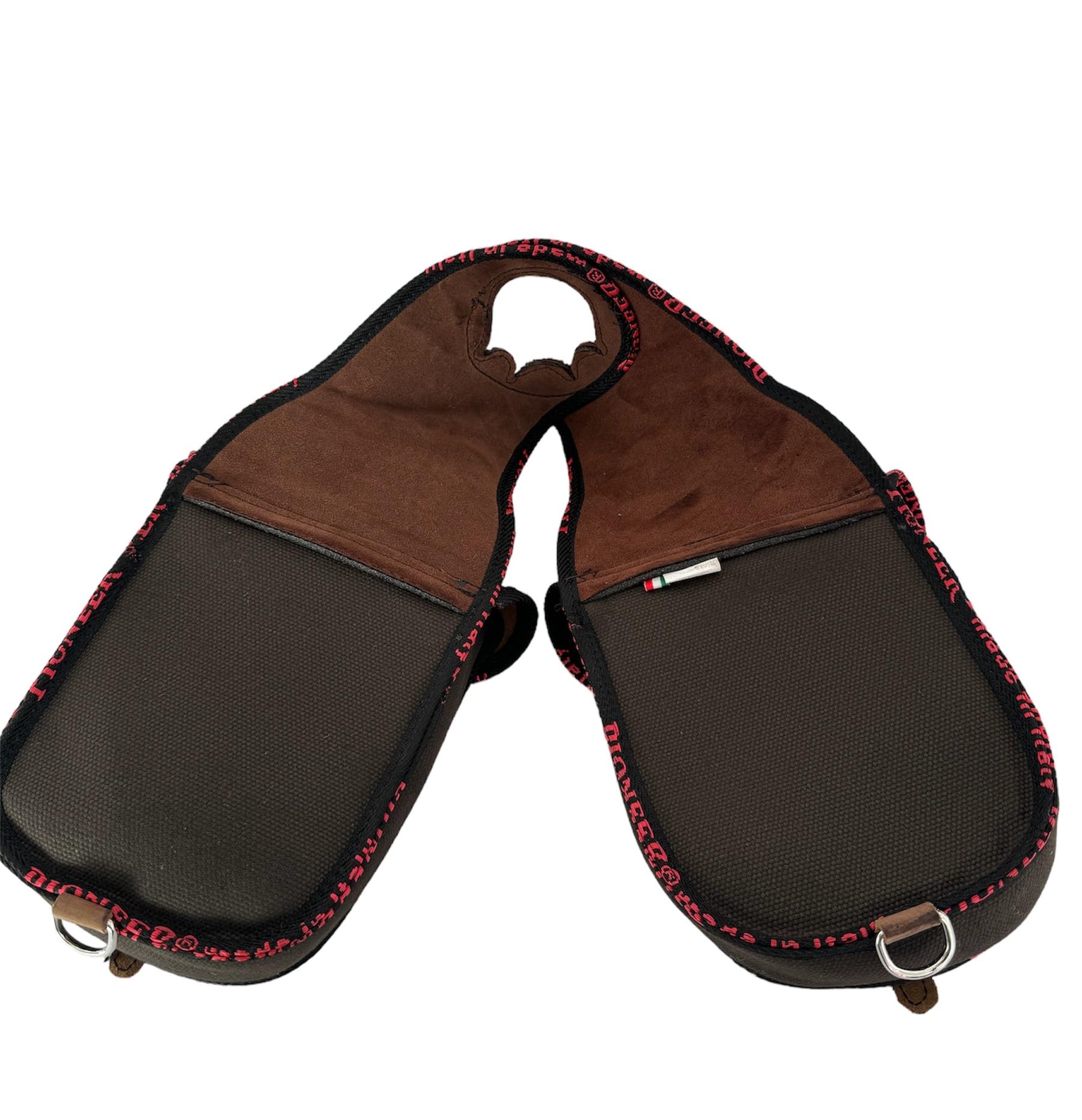 PIONEER Alforjas para Caballo de Piel - Diseño Frontal - Marrón