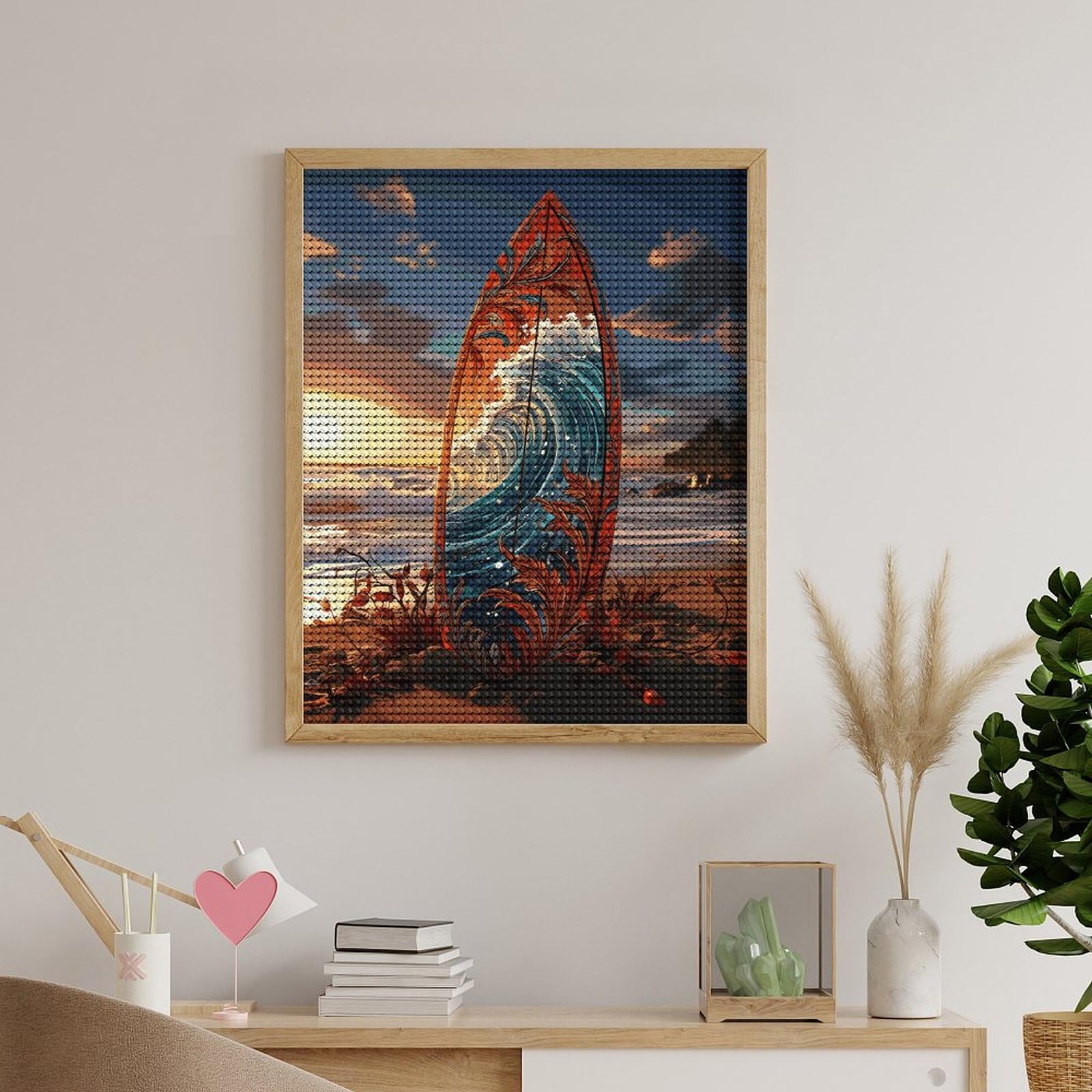 5D Diamant Malerei Set – Sanduhr Motiv, 50x70 Cm, Mit Vollbesatz