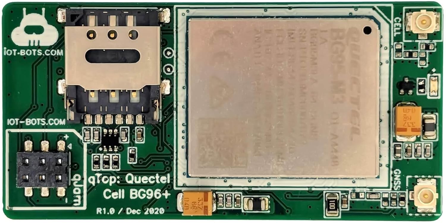 qTop Arduino MKR Compatible LTE Cat-M1 NB-IOT EGPRS GNSS GPS BG95 Modem Shield, Arduino, Cellular, Low Power Dev. Board