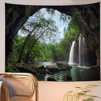 Vista 20 de Llamazing - Tapiz de bosque mágico, decoración para el hogar, sala de estar, dormitorio, para usar como cortina