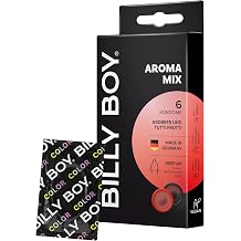 BILLY BOY Aroma Mix Pack of 6 Condoms 56 mm Fruity Flavoured Medium Condoms Pack of 6