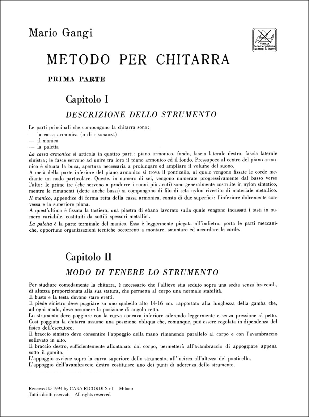 Gangi Metodo per Chitarra Parte 1 | Guida Completa per Chitarristi Principianti con Esercizi e Canzoni per Sviluppare la Tecnica | Spartiti e Metodo Didattico per Insegnanti e Studenti