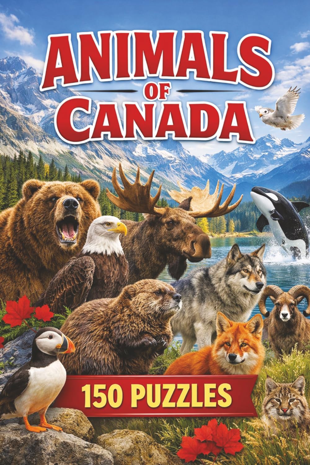 Animals of Canada Word Search: 150 Wildlife-Themed Puzzles