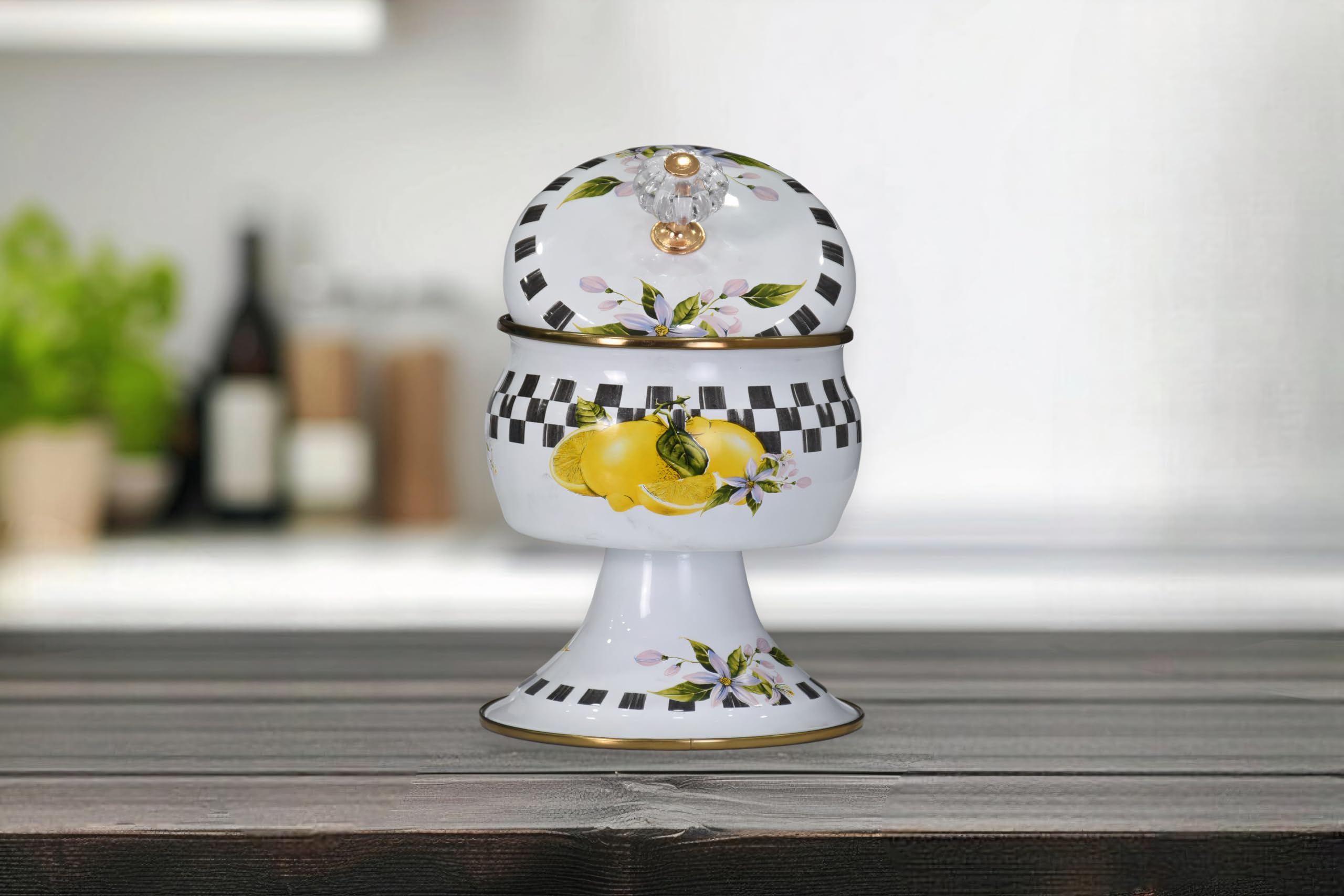 PR Home Lemon Emaye Ayaklı Şekerlik
