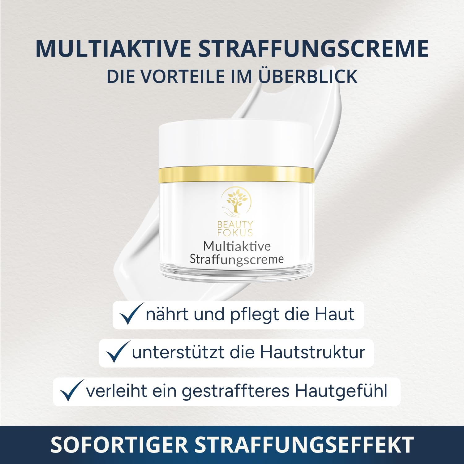 BeautyFokus Multiaktive Straffungscreme Anti Aging Schneealge Squalan 50 ml