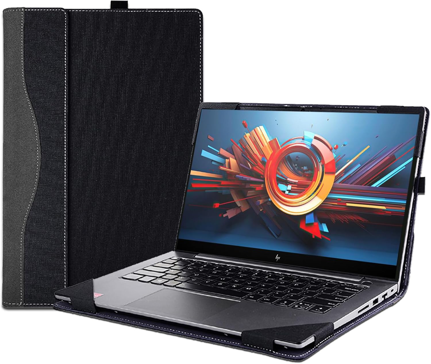 Laptop Case Cover for 17.3 inch HP Envy Laptop 17-da 17t-da 2024 & Asus Zenbook pro 17 UM6702,PU Leather Protective Sleeve Shell Bag with Pen Holder and Heat Dissipation Hole (Burgundy)