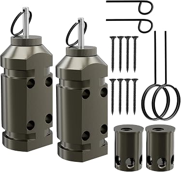2 Pack Upgraded Perimeter Trip Alarm 12 Gauge Camping Trip Wire Alarm Device with .22 Adapter, Early Warning Security System for Outdoor and Property Safety