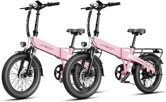 Jasion EB6 Foldable Electric Bike for Adults, 1200W Peak Motor 25 MPH EBike | 20" Fat Tire Electric Bicycle with Built-in 48V Battery, Up to 50 Miles Range, Aluminum Frame EBS EBike for Commuting
