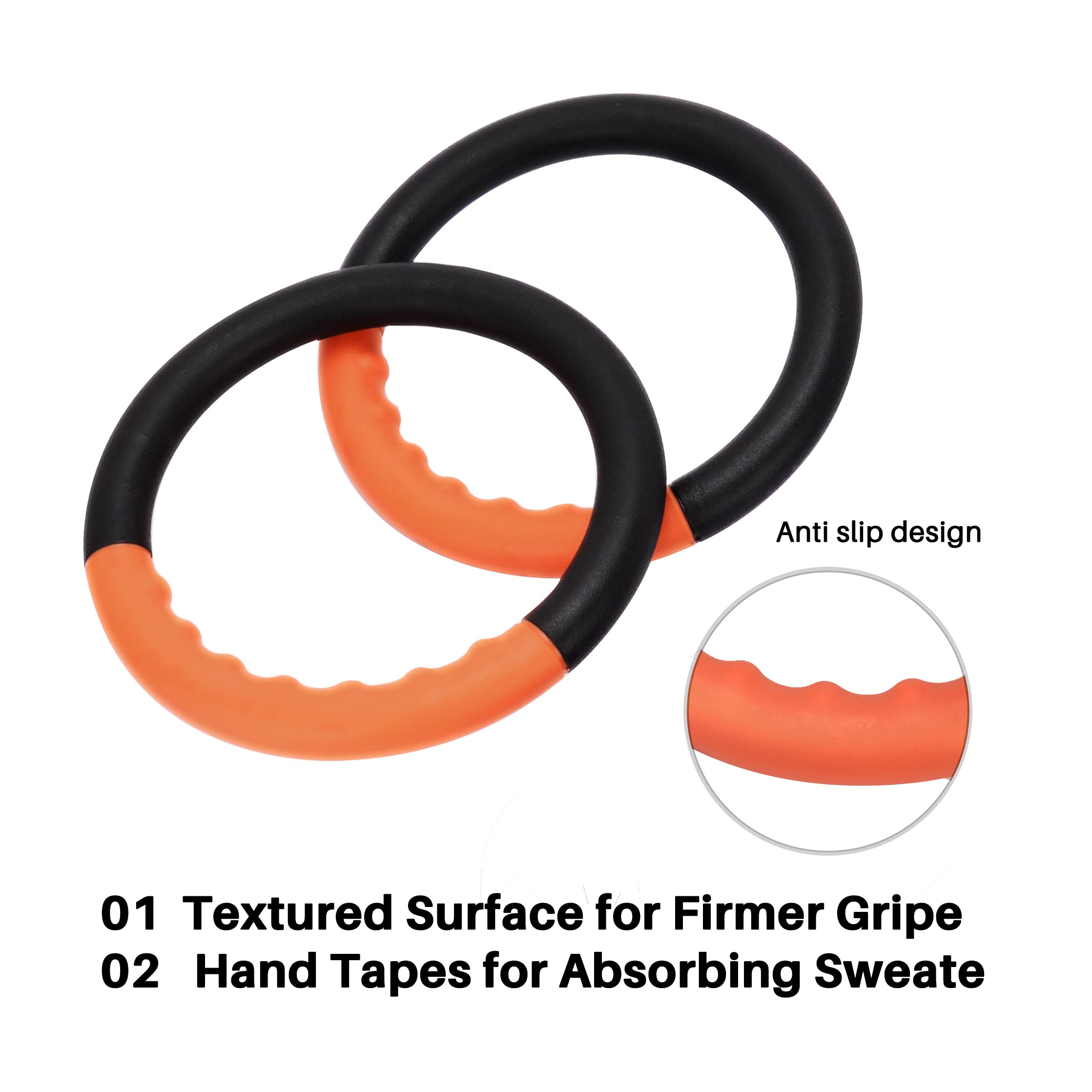 Paire D'anneaux De Gymnastique Pour Enfants Et Adultes - Avec Sangles Réglables 1m - Charge 150 Kg - Pour Traction, Musculation à La Maison