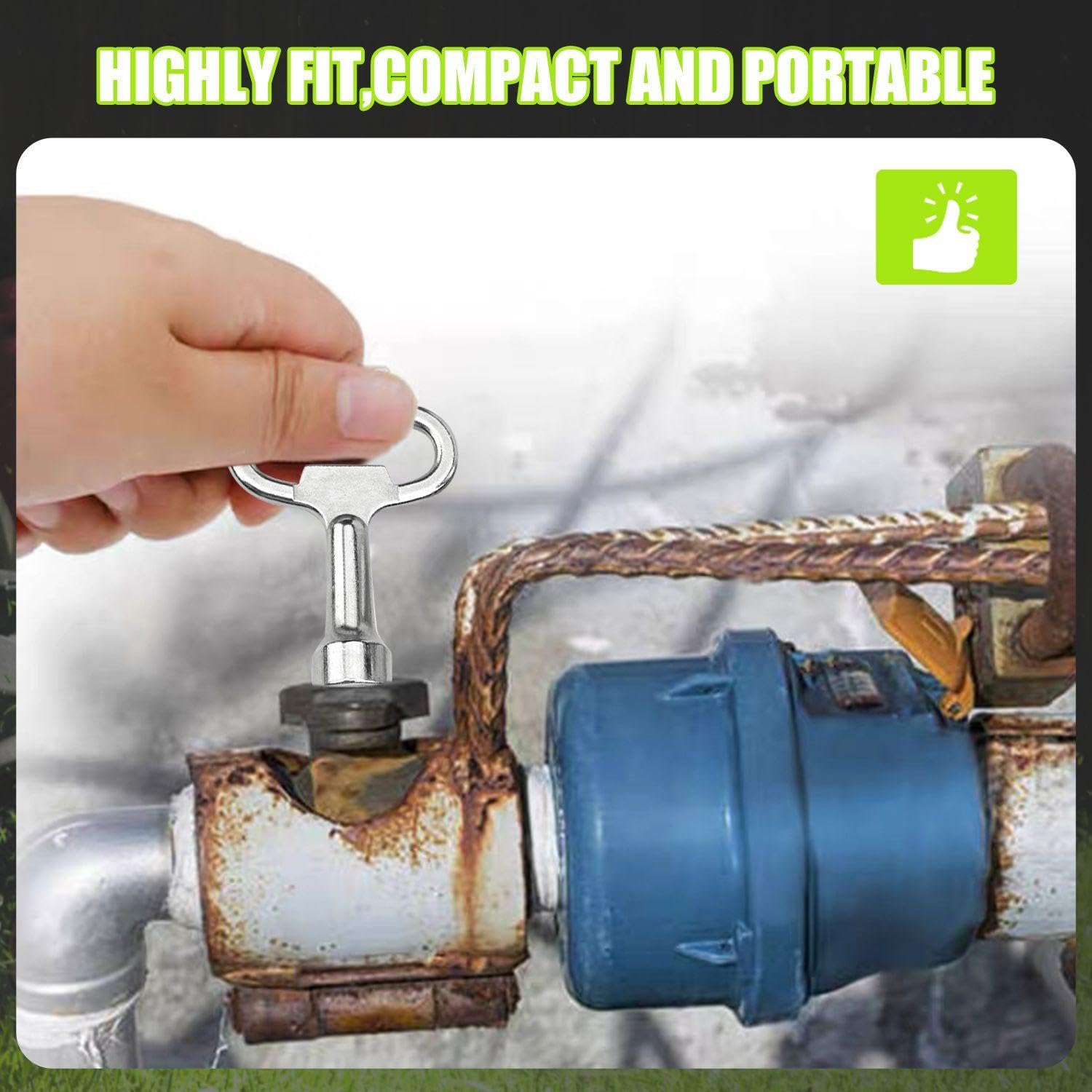 4 Tasti Universali Multifunzione, Chiavi di Deflazione del Contatore dell'Acqua, Strumenti di Sblocco di Riparazione E Accessori Essenziali per Cassette degli Attrezzi.