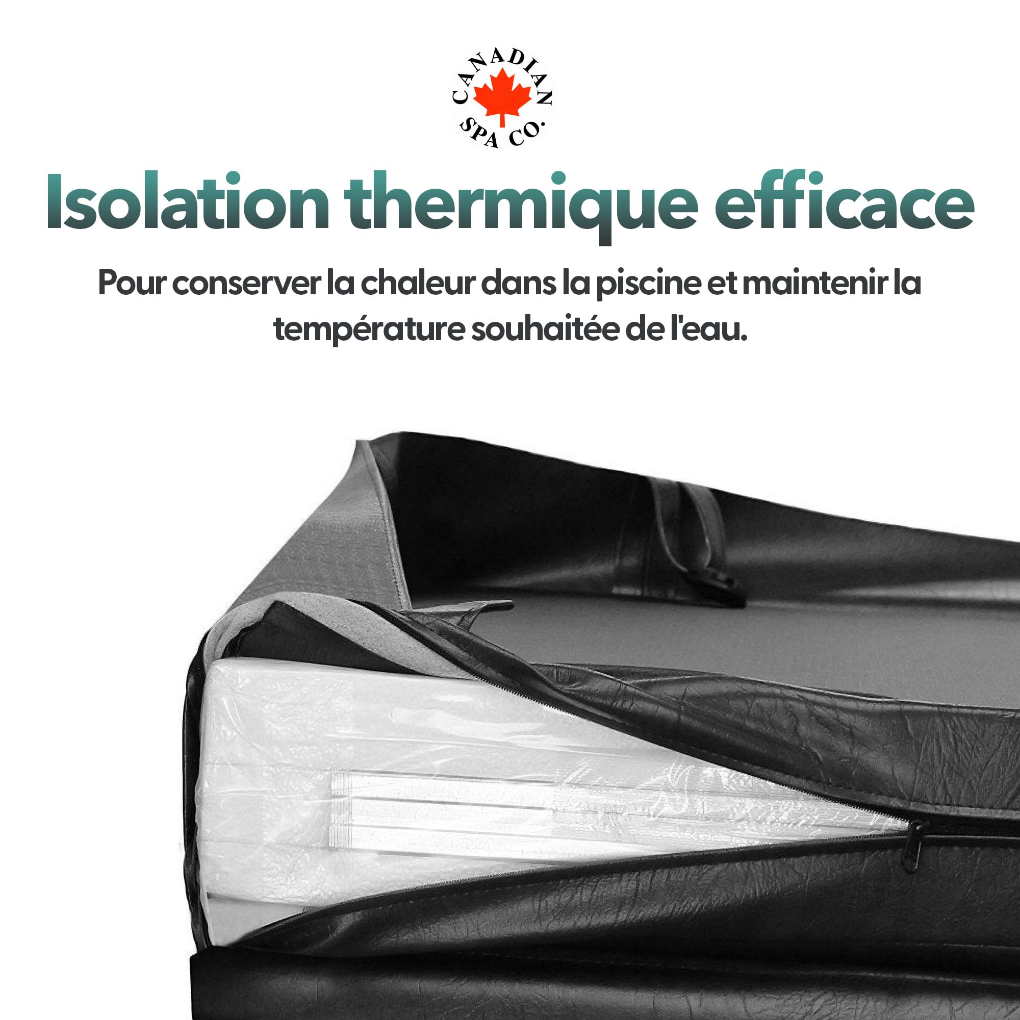 CANADIAN SPA CO. Couverture Isolante Muskoka pour Spa, 188 x 188 cm, Couverture de Remplacement pour Le Spa Muskoka
