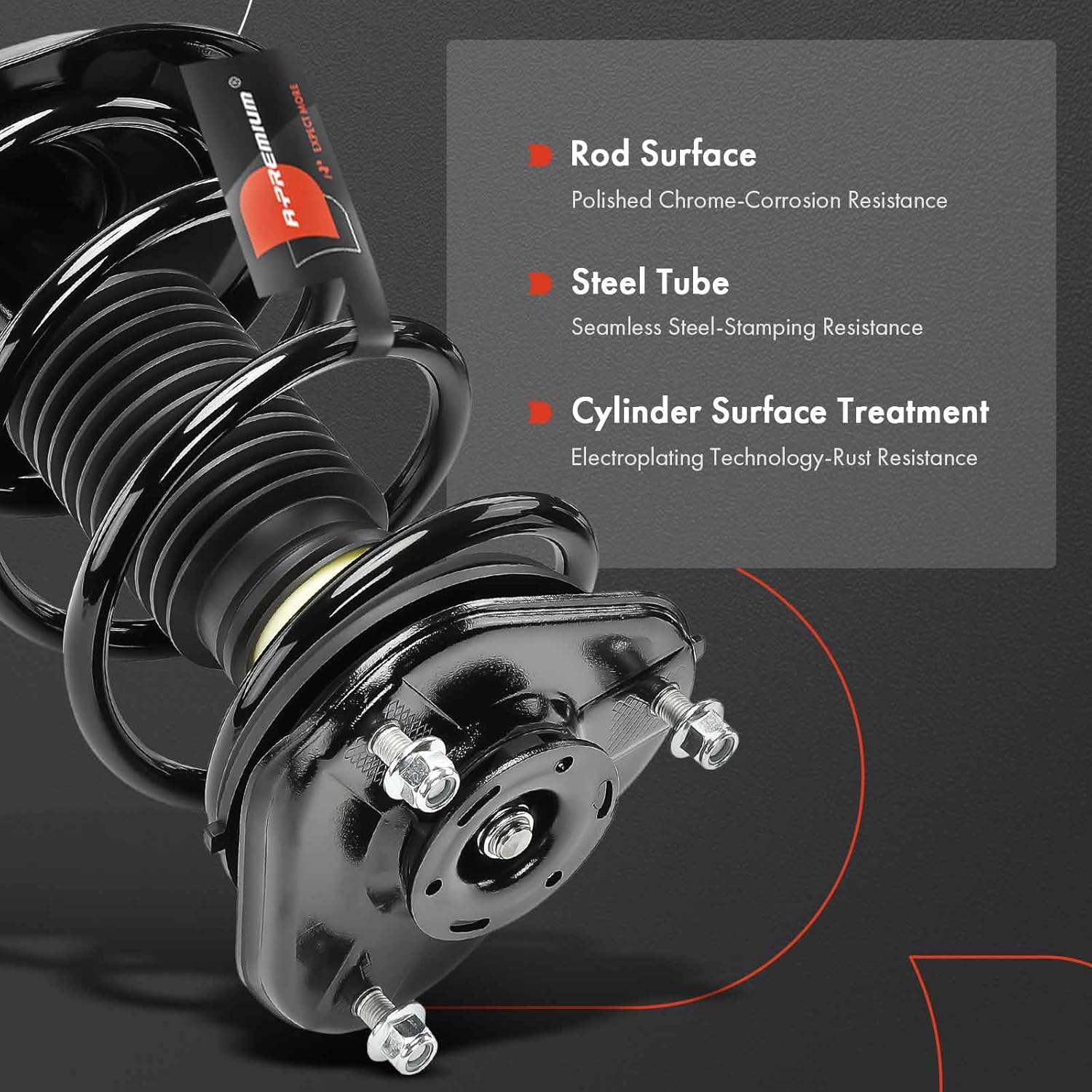 A-Premium Front Pair (2) Complete Strut & Coil Spring Assembly Compatible with Toyota C-HR CHR 2018 2019 2020 2021 2022, 2.0L, Driver and Passenger Side, Replace# 18920785, 18920786