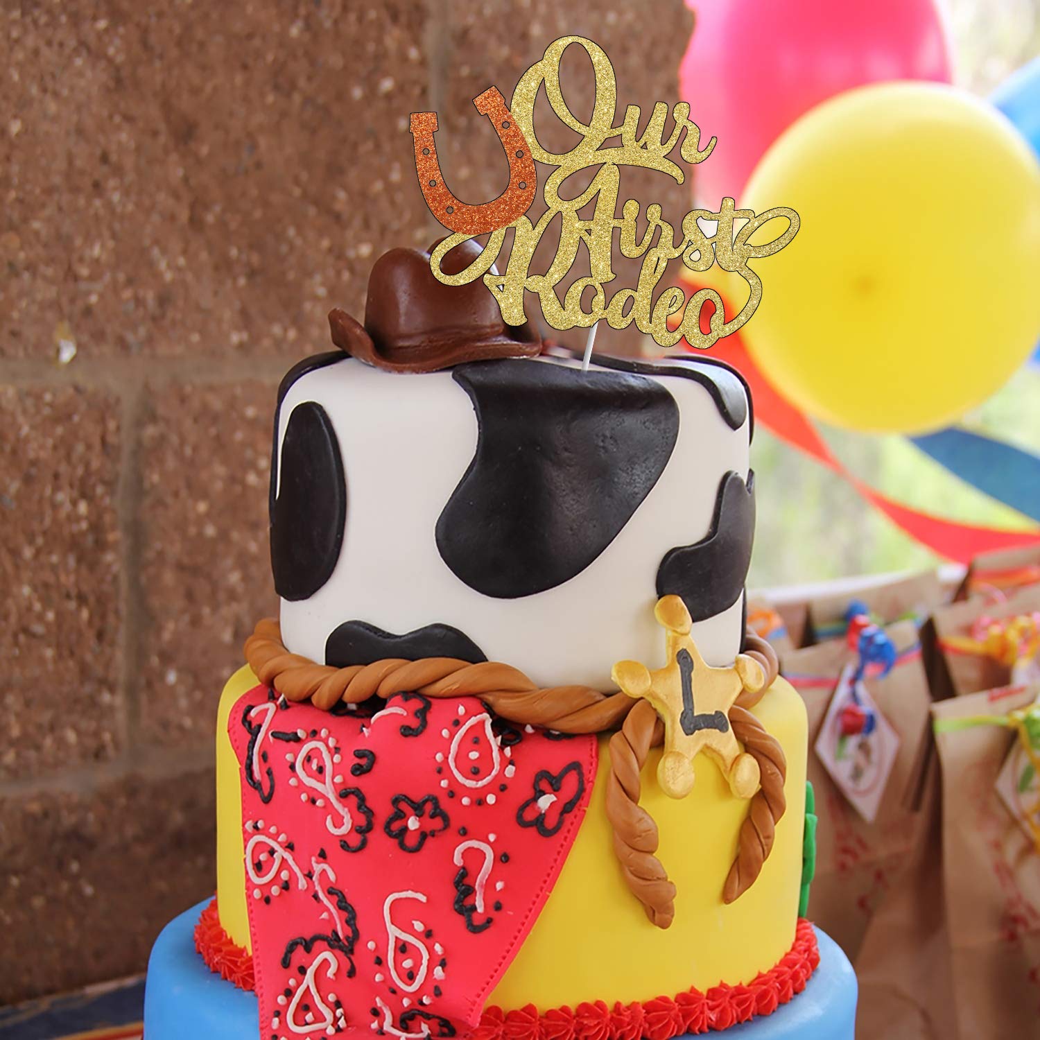My 1st Rodeo Cake Topper - Western Cowboy Cowgirl Birthday Party