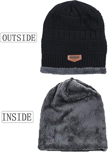 Miniatura 4 de T WILKER Juego de 2 gorros de punto de invierno para niños y niñas de 5 a 14 años