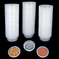 MRTIOO 100 Pack 0.5oz Crested Gecko Feeding Cups - Reptile Lizard Feeder Bowls for Terrarium Ledges & Small Pets