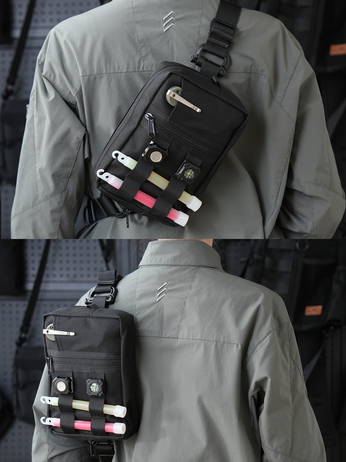 VIPERADE CHW2 Sac Banane pour Homme avec 7 Poches, Sac de Ceinture Utilitaire EDC, Sac de Hanche extérieur, Sangle réglable, Sac Banane en Nylon pour Voyage, randonnée, Camping