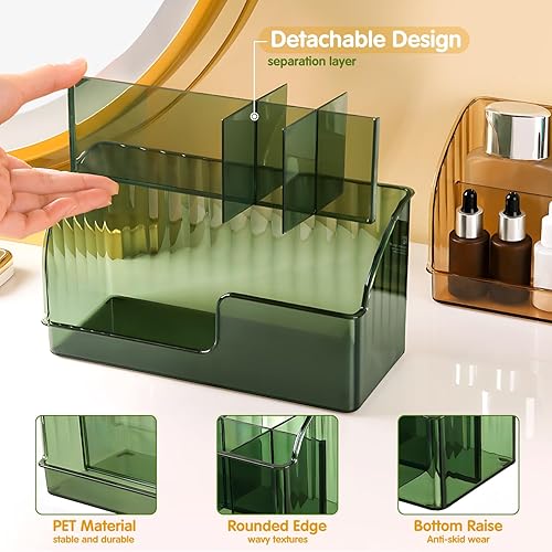 Miniatura 9 de Organizador de brochas de maquillaje, organizador de brochas de maquillaje acrílico con ranuras extraíbles, adecuado para cosméticos y suministros