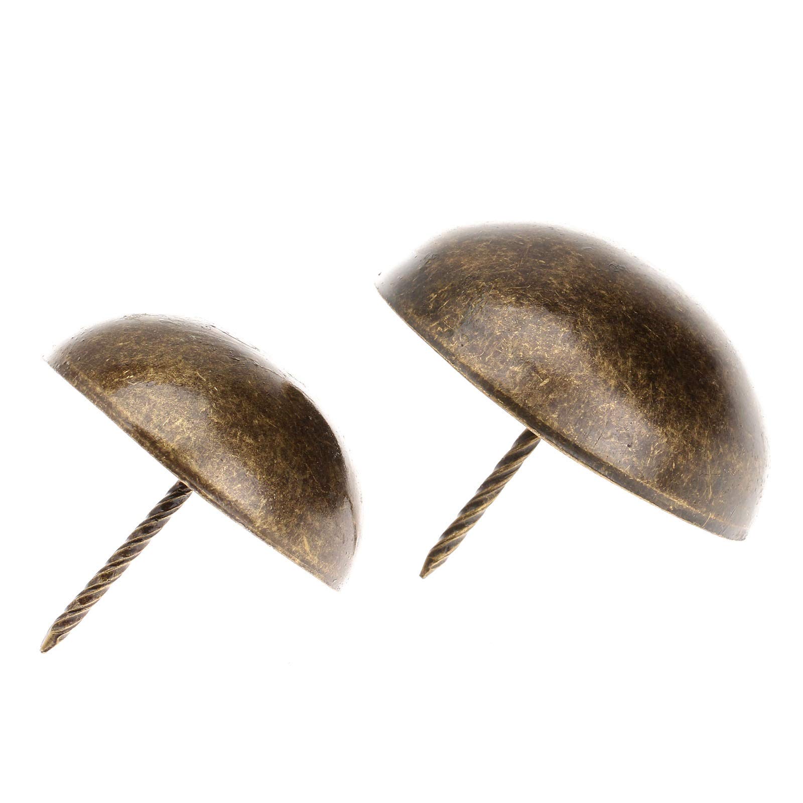 Pinezki, gwoździe tapicerskie, pinezki na kciuki, dekoracyjne pinezki do mebli, 2 szt. 5/6 cm antyczny brąz gwoździe drewniane pudełko (5 cm)