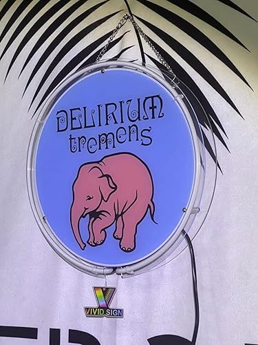 Miniatura 4 de Queen Sense 12 "Deliriums Tremens Beer Neon Sign Acrylic Beer Pub Bar Hecho a mano Decoración de pared Luz de neón A114DTBLBA2