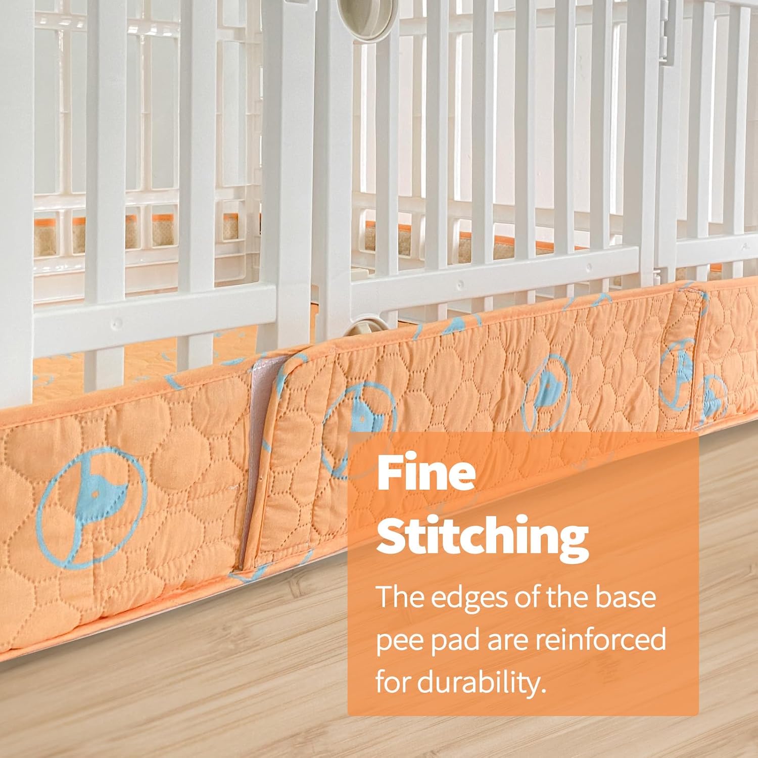 PJYuCien Dog Playpen Bottom Pad 2 Packs for Easy Alternation, Fits for 36 Inch 4 Panels Exercise Pet Pen. Using as a Fence Stabilization and Puppy Pen Mat, Hoop and Loop Design.