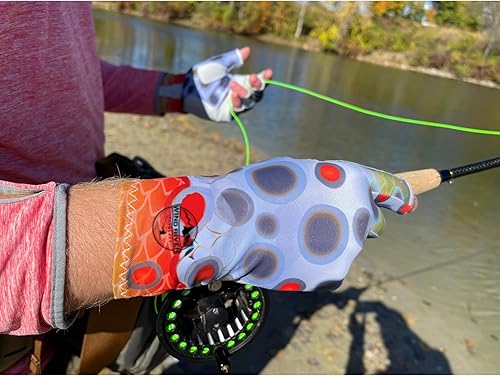 Miniatura 4 de Trout Series SPF50+ - Guantes de sol de secado rápido para hombres y mujeres, perfectos para pesca, kayak, canotaje, pesca con mosca, grandes