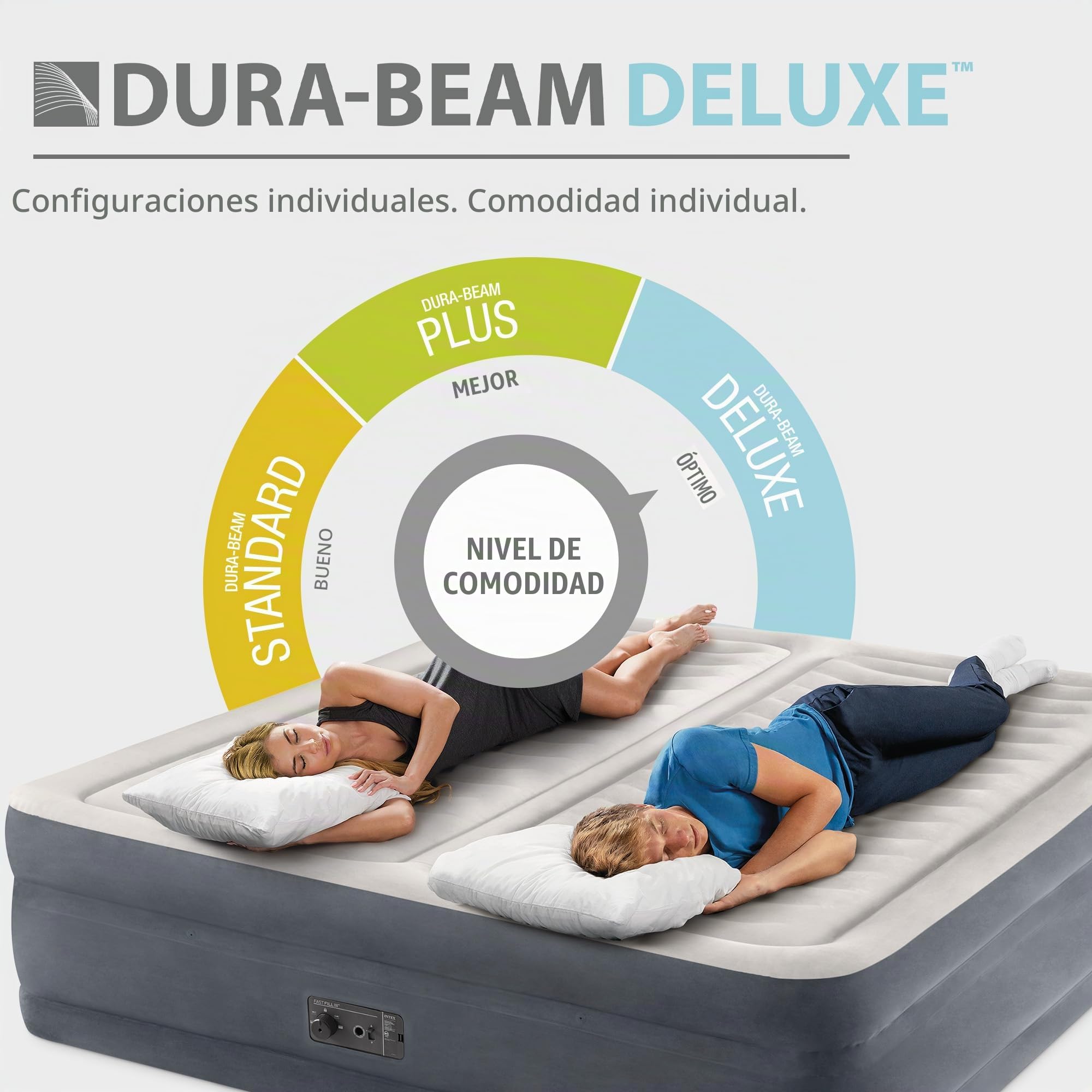 Amazon.com: Intex Dura-Beam Deluxe - Colchón de aire tamaño King