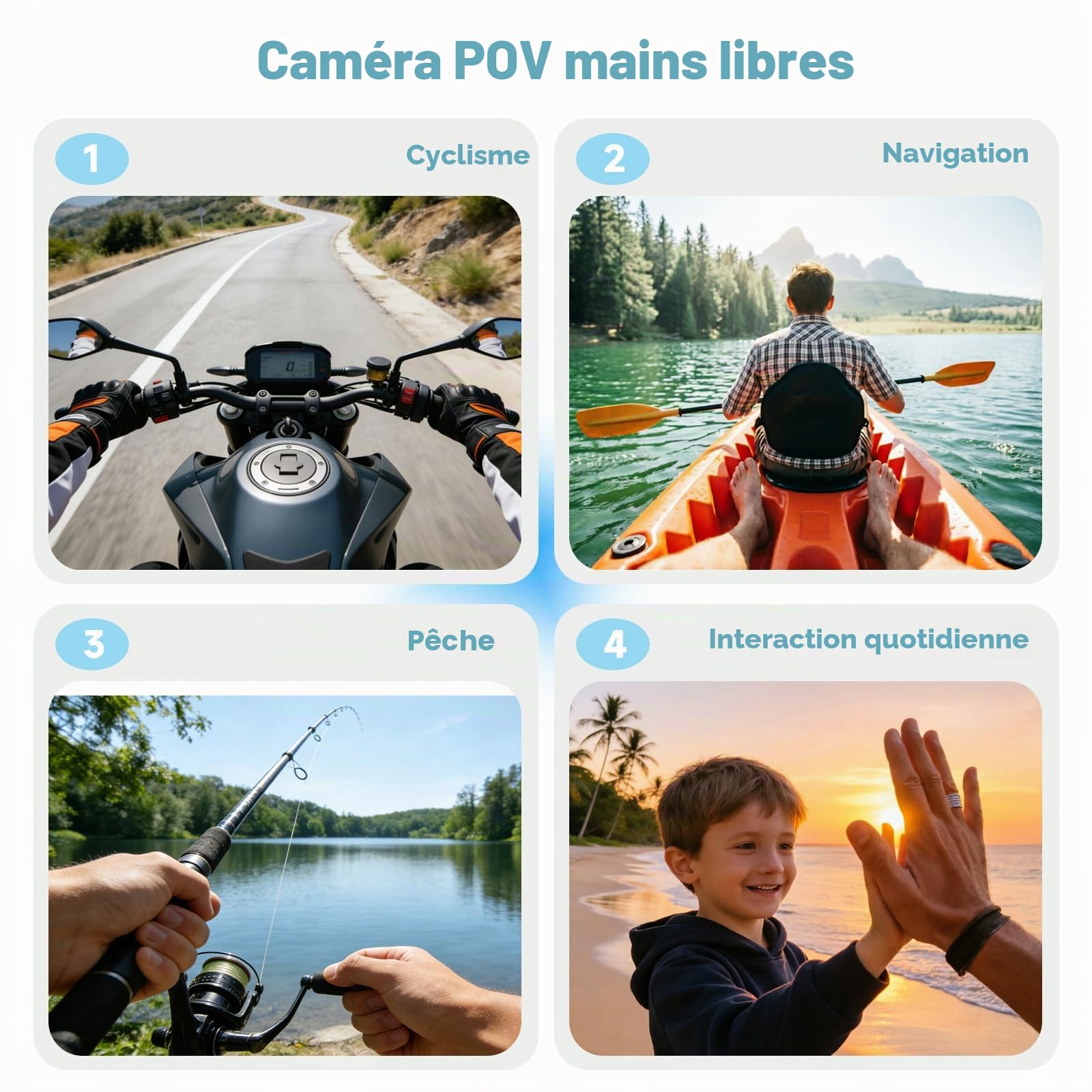 Mini Caméra Sport Portable Miniature, Caméra POV Magnétique, Mini Camera Velo, 32GB Incluse Camera Moto, pour Voyages, Velo, Casque Moto(Noir)