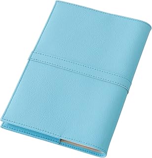 【TEES FACTORY】本が読みやすくなる 日本製高機能レザー使用ブックカバー コミックサイズ ライトブルー 水色 《SION》国産素材 PVCレザー 抗菌 撥水 防水 防汚機能 A5 B6 四六判 文庫本 新書 手帳 しおり付き 軽量 シンプル おしゃれ ビジネス ギフト プレゼント