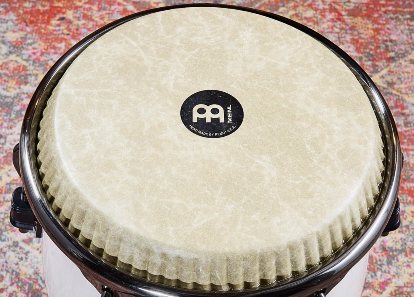 Head by REMO For Select Meinl Congas with SSR Rims - Made in USA - 12 1/2" Skyndeep, Black Calfskin