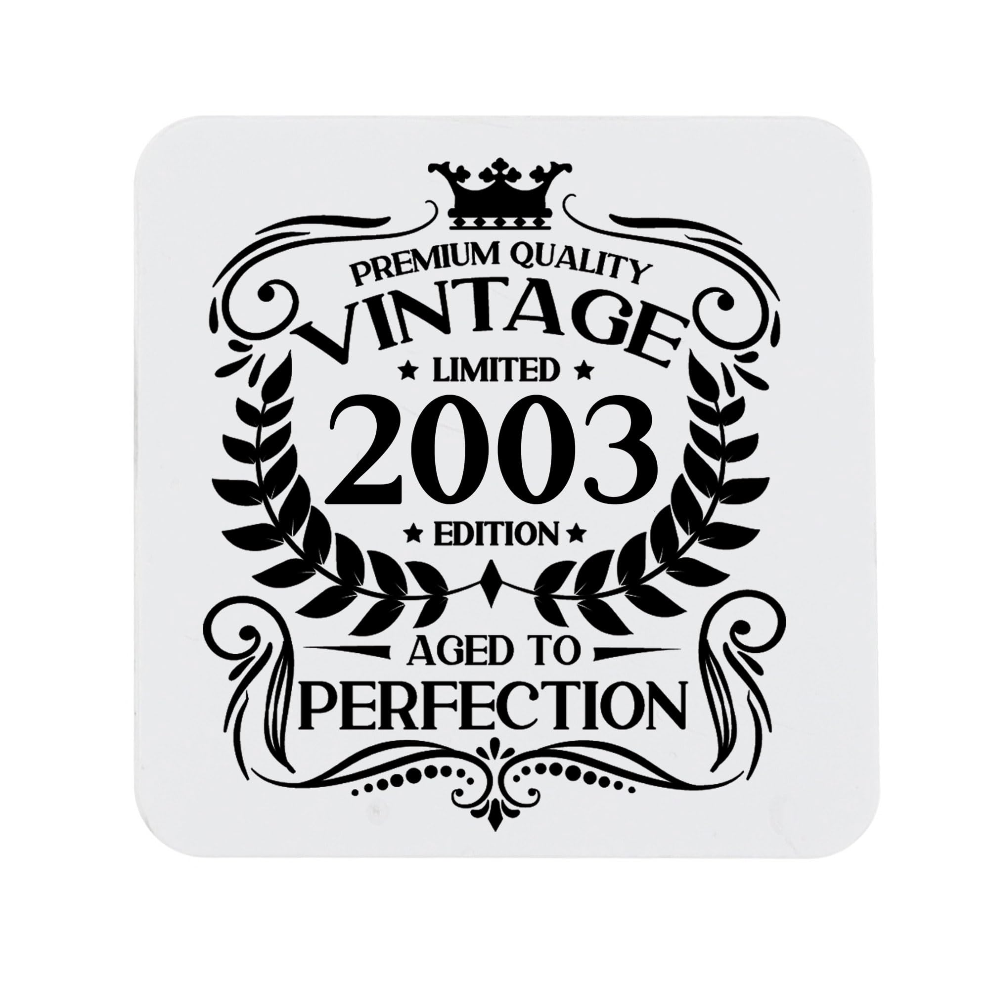 80th Birthday Gift for Men Vintage 1946 Aged to Perfection Engraved Slate Coaster Present for 80 Year Old Etched Natural Slate Placemat (Round Slate) — view 12