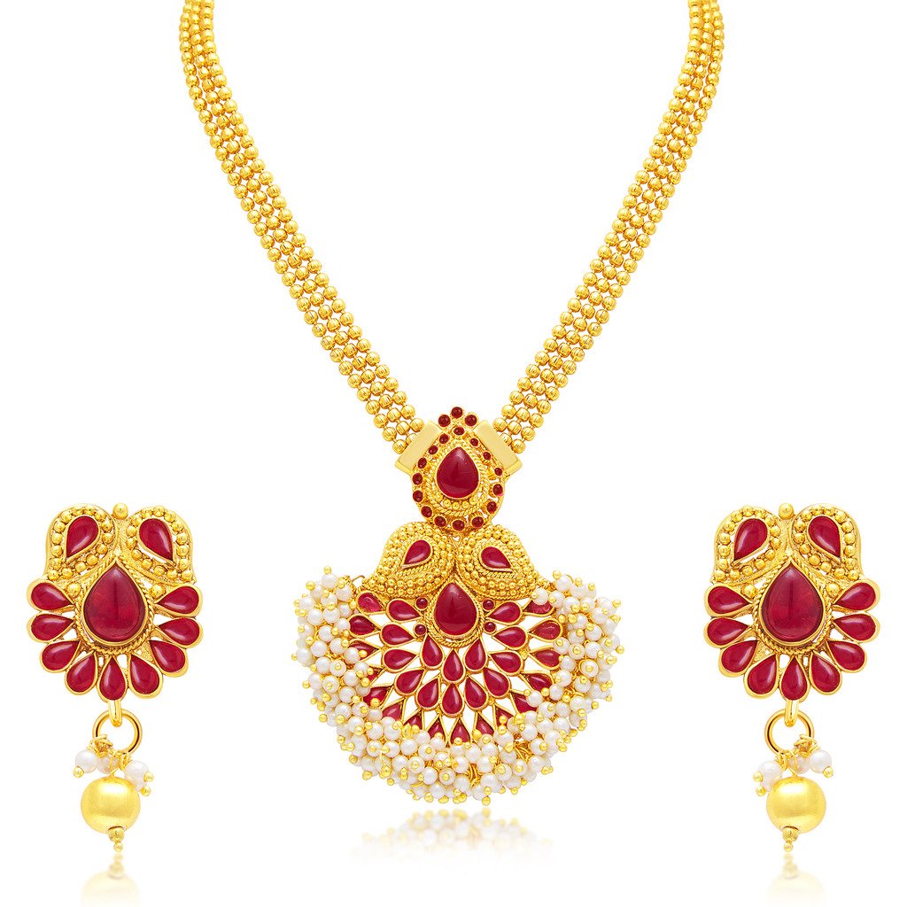 Sukkhi Divine Kairi Gold Plated Necklace Set For Women (B01K1Z0IT6) Amazon Price History, Amazon Price Tracker