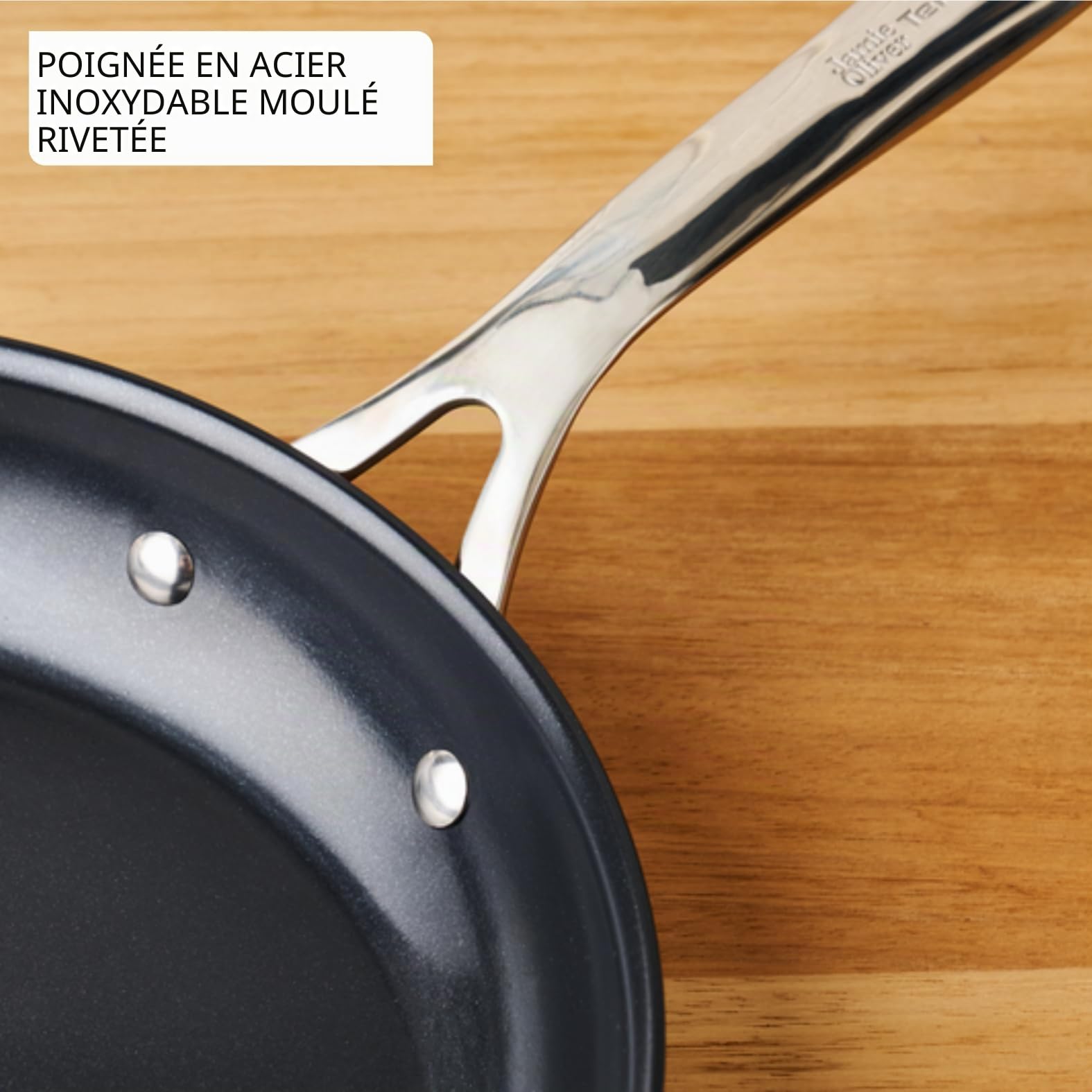 Tefal Jamie Oliver by Direct Cook, Poêles 24/28cm, Revêtement antiadhésif en céramique, H880S334
