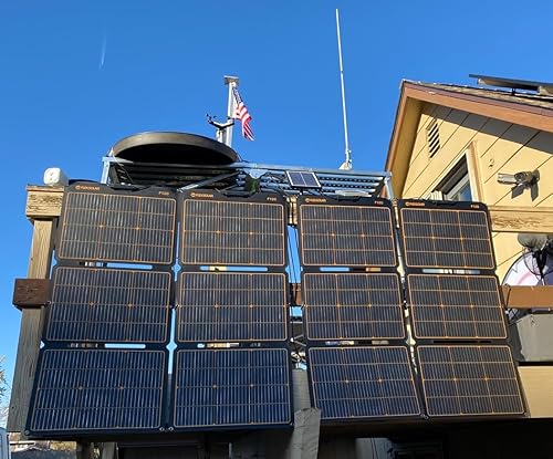 Miniatura 7 de FlexSolar Paneles solares ETFE portátiles de 120 W para generadores de centrales eléctricas, cargadores monocristalinos de células solares plegables