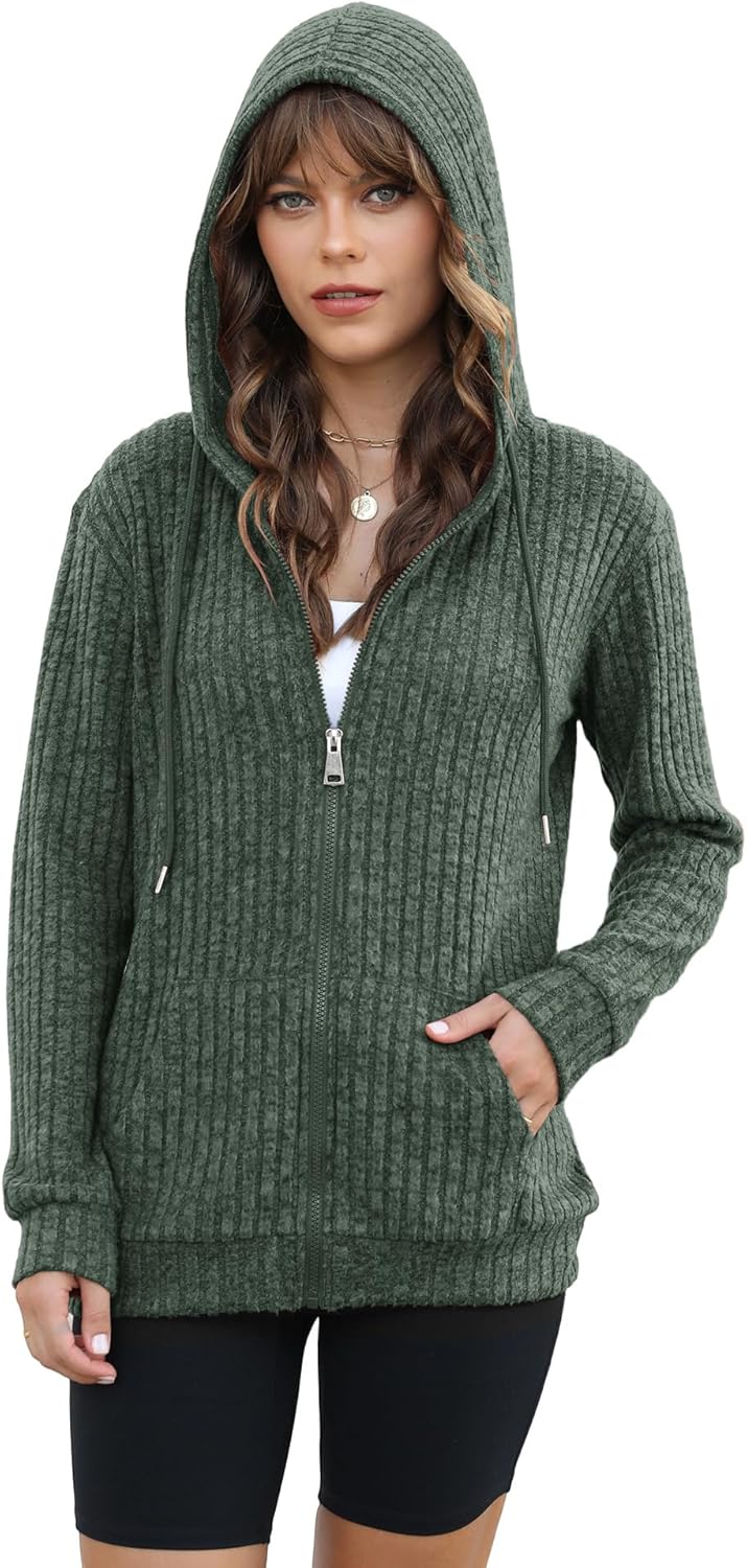 JomeDesign Sweaters for Women Long Sleeve Sweatshirt Fashion Hoodies Zip Up Loose Casual Fall Tops S-XXL - Image 6