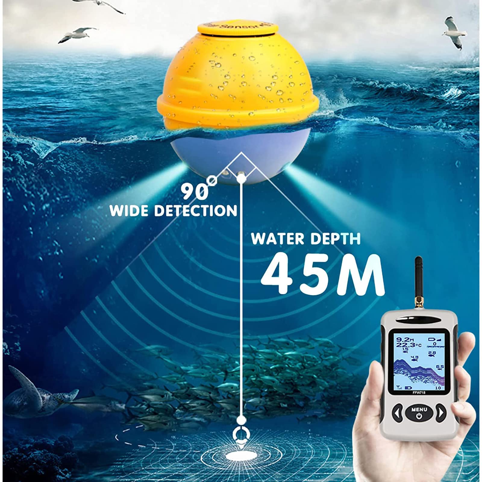 Sondeur De Pêche Seetosea GFK-02A, Complet Avec Accessoires Et Notice, Occasion