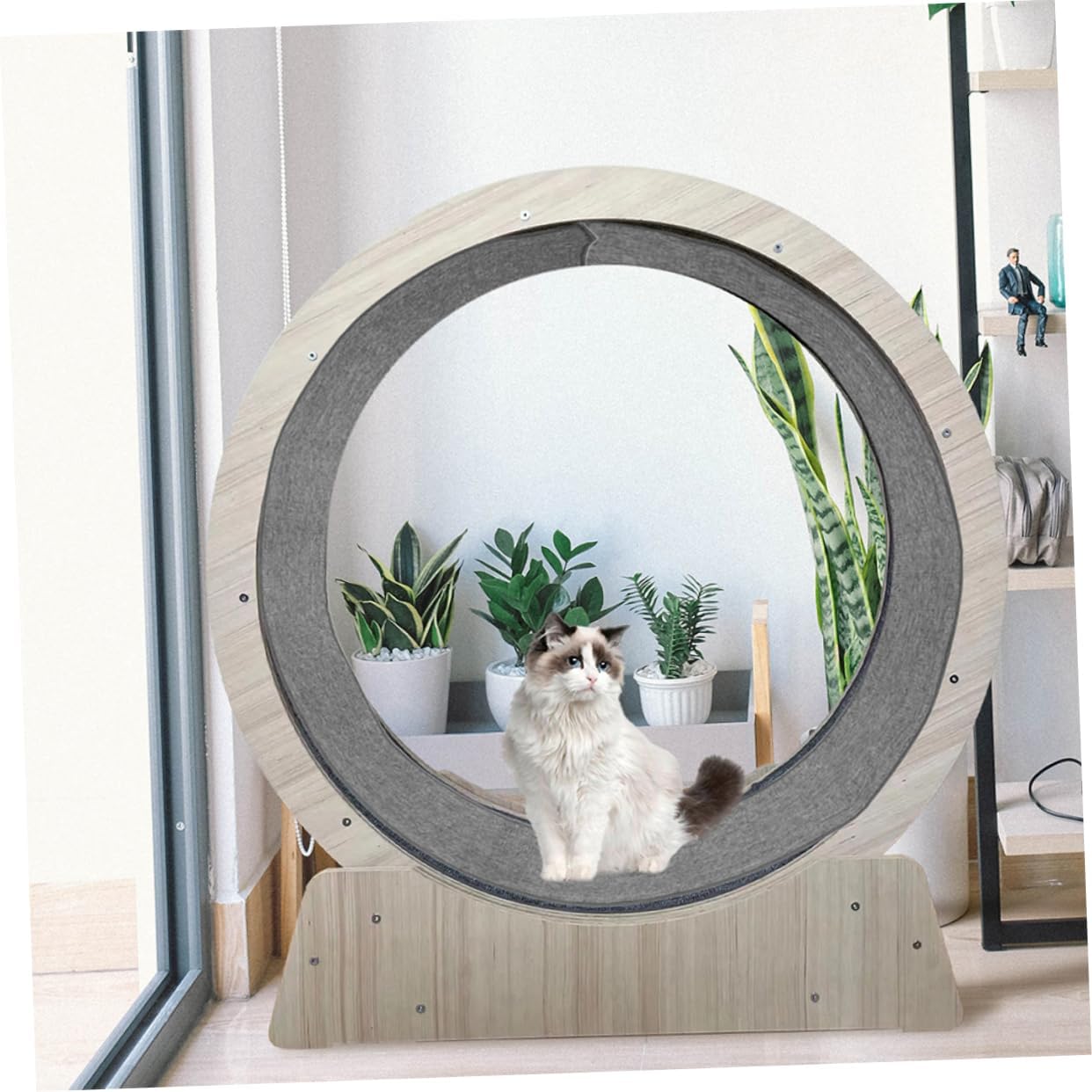 Luxshiny Running Wheel Mat Non Slip Replacement Cushion for Cat Exercise Treadmill Pad for Small Pets Mat for Indoor Fitness and Scratch Protection