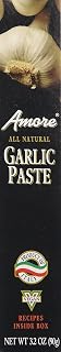 Amore Garlic Paste Tube - Convenient Squeeze Jarred Garlic Puree for Easy Cooking, 4.5 oz