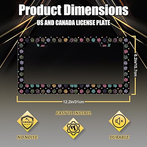 Miniatura 71 de Marco de matrícula de hibisco Aloha Hawaii Flowers placa de acero inoxidable divertido soporte para placa de matrícula decoración colorida 12.3 x