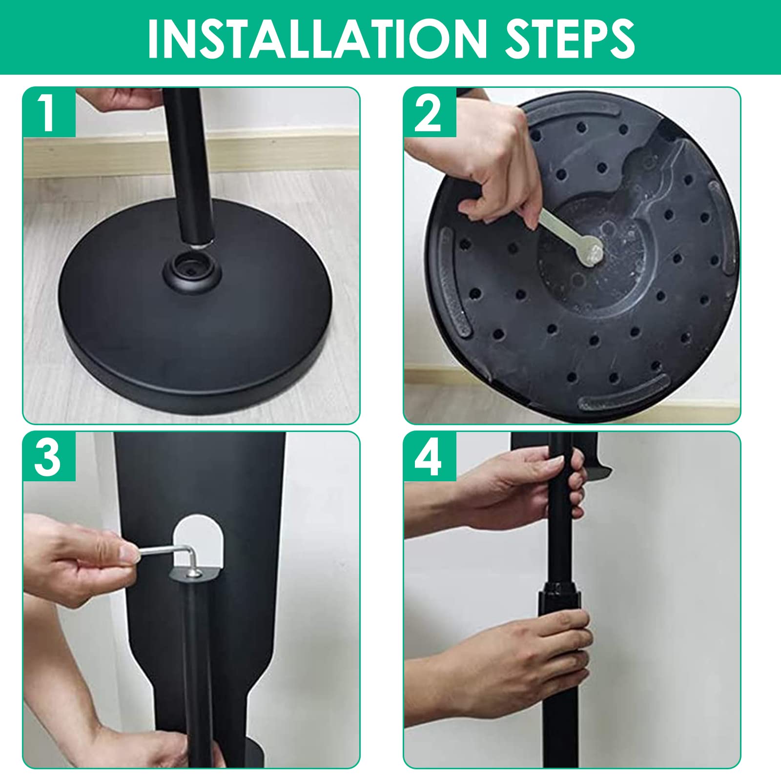 Buy HUKOER Touchless Automatic Hand Sanitizer Dispenser Stand,Portable