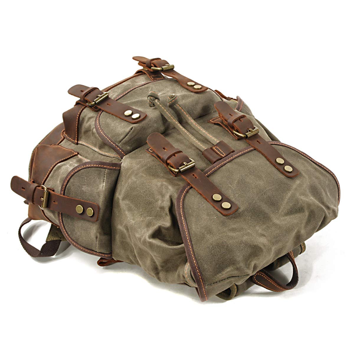 Mochila Moto/Bolsa Canvas Craftride Vintage RG8 20L Verde